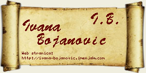 Ivana Bojanović vizit kartica
